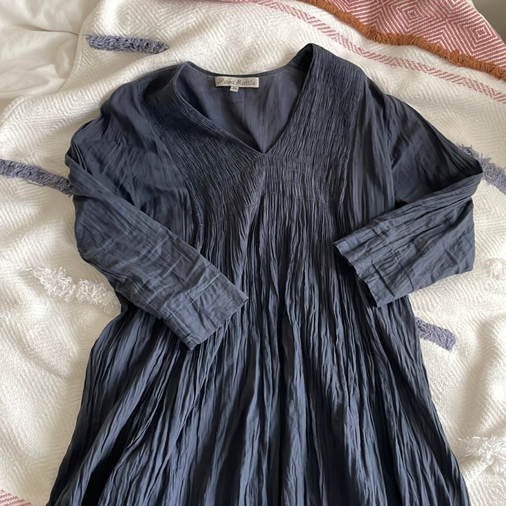JP and Mattie Medium Boho dress Blue Grey